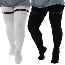 Long Over The Knee Stockings Plus Size Leg Warmer Thigh High Socks Elastic Women