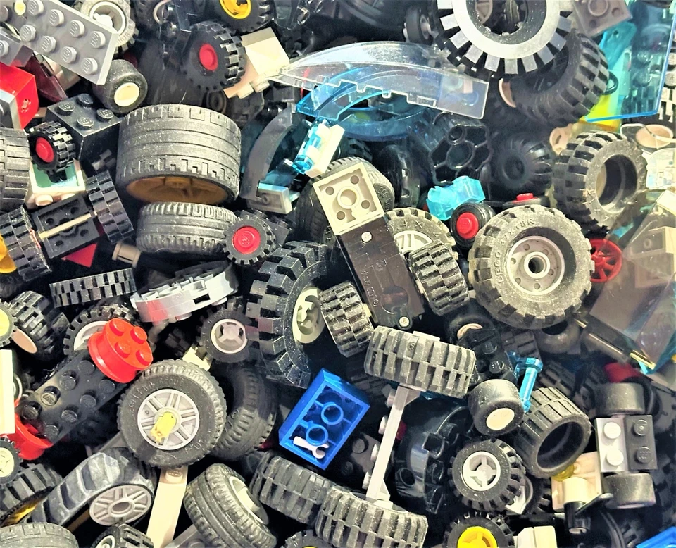 LOTE DE RUEDAS LEGO a granel neumáticos de 1/2 lb ejes juegos de automóviles piezas COMPRA 4 OBTÉN 1 GRATIS Foto 4 de 4