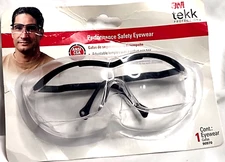 3M Tekk Performance Safety Eyewear Eye Protection Work Goggles New NIP