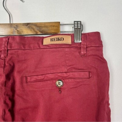 Reiko Red Sandy 2 Basic Straight Leg Chino Trousers 29 | eBay