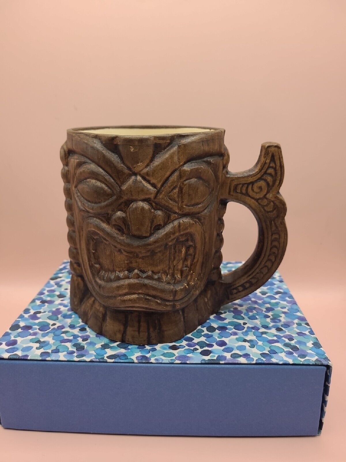 1960 Treasure Craft Hawaii Tiki Mug, Used, Good Condition