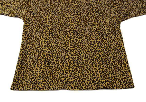 GIANNI VERSACE Leopard Jacquard Knit Polo Shirt Size 44(K GIANNI VERSACE Leopard Jacquard Knit Polo Shirt Size 44(K
