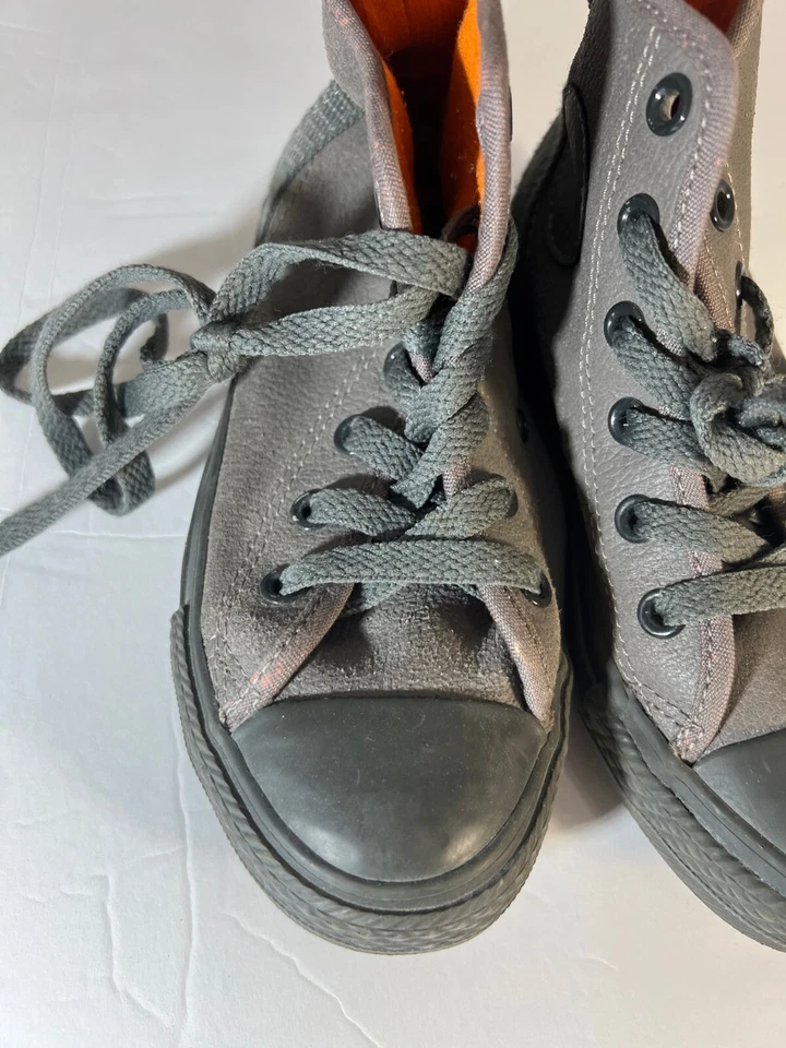 Converse Chuck Taylor All Star мальчиков серо-коричневый высоты верхний шнурует вверх кроссовки размер обуви 12 - Изображение 3 из 4