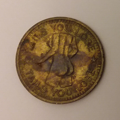 Vintage Nude Woman Heads or Tails Flip Coin Lucky Token | eBay