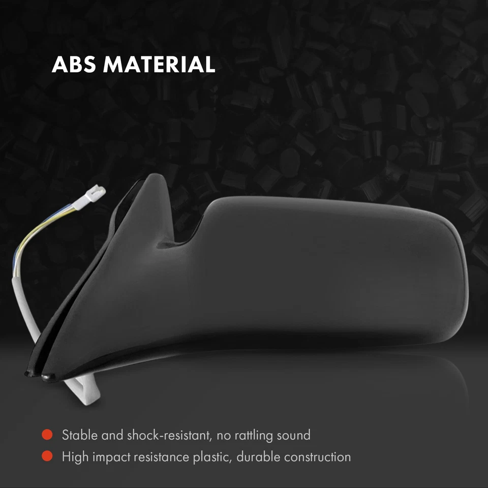 Espejo retrovisor eléctrico negro liso con control remoto eléctrico para Toyota Camry 1989-1990 Foto 3 de 4