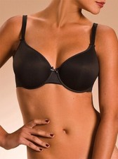 New Women's CHANTELLE 1241 Black Invisible Smooth Custom Fit Bra Size 32D