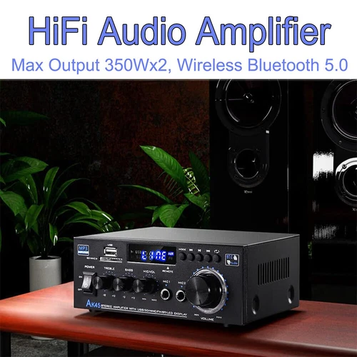600 W Bluetooth Stereo Verstärker Amp HIFI Audio Radio 2 Kanäle USB AUX FM Auto Zuhause UK - Bild 13 von 19