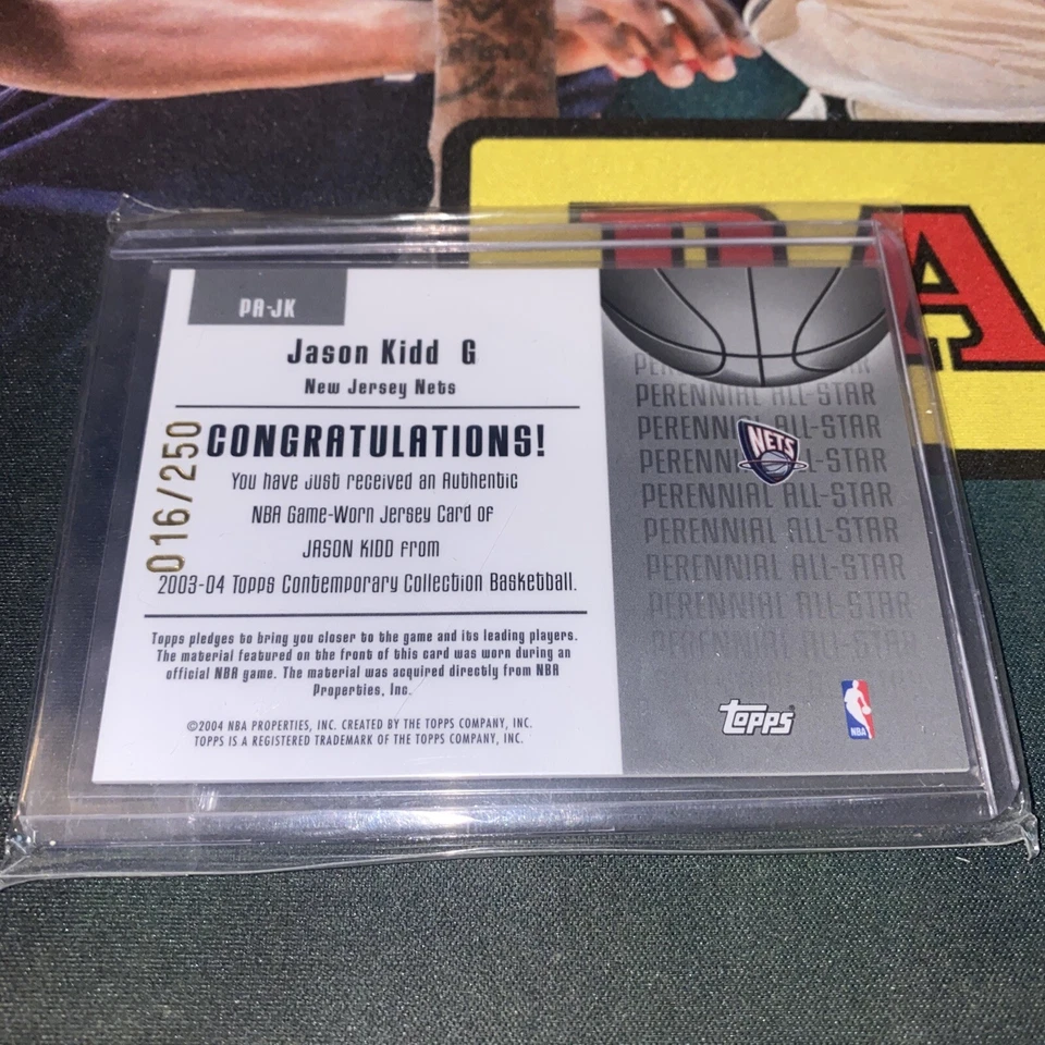Topps Contemporary Collection Jason Kidd Jersey Relic GU SP Nets /250 - Image 2 of 2