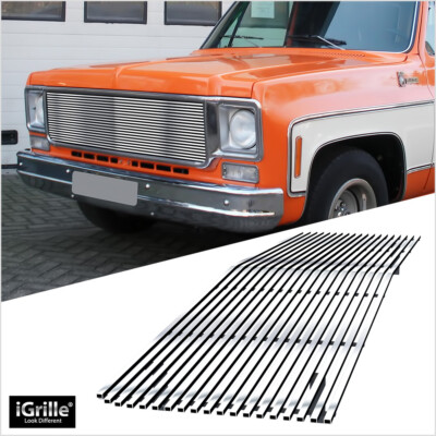 Chrome Billet Grille Insert For 1981-1987 Chevy C/K Pickup, Blazer, Suburban – Stainless Steel, Polished