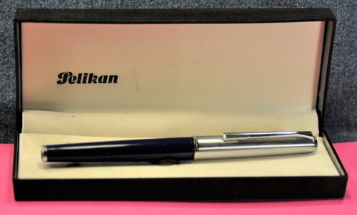 Pluma Estilográfica "Pelikan" P 12 Silvexa Azul Oscuro y CT M Nueva en Caja Alemana c.1966 - Imagen 12 de 12
