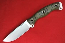 Busse Combat Mean Street Ergo .16" Satin Blade,  Olive Green/Black G10 Handle