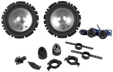Alpine (2) 6.5" Component Speakers Pair woofers w/Tweeters shallow mount 4om NEW