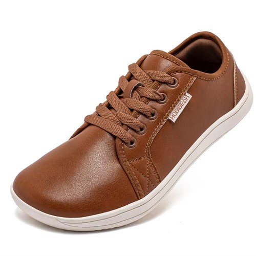 HOBIBEAR Barefoot Sneakers Leather Minimalist Wide Flat Shoes Casual Walking AU - Picture 17 of 17