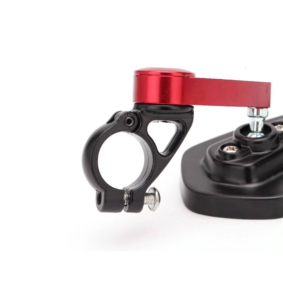 Espejos retrovisores de barra rojos estándar huecos 7/8" para Ducati 848 EVO Foto 3 de 4