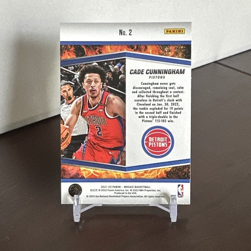 2021-22 Panini Mosaic Rising Stars Rookie Cade Cunningham #2 - Picture 2 of 2