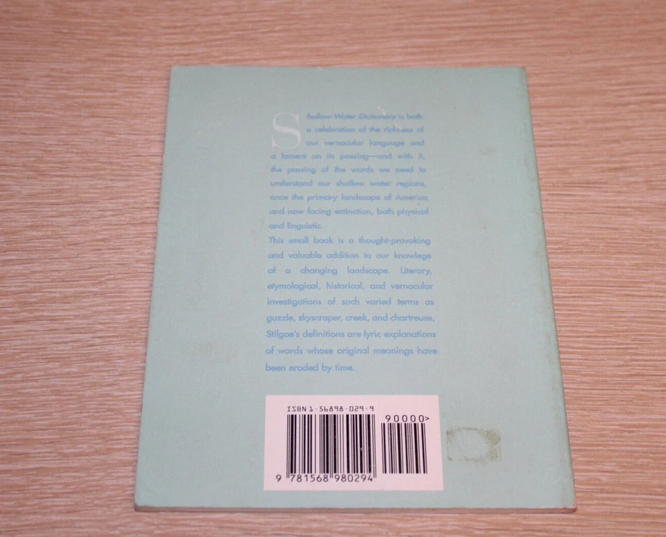 Shallow-Water Dictionary by John R. Stilgoe 1990 FIRST EDITION Acceptable - Image 2 of 4