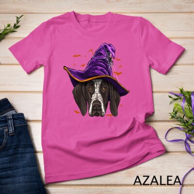 German Shorthaired Pointer Witch Funny Halloween Dog Lover Unisex T-shirt