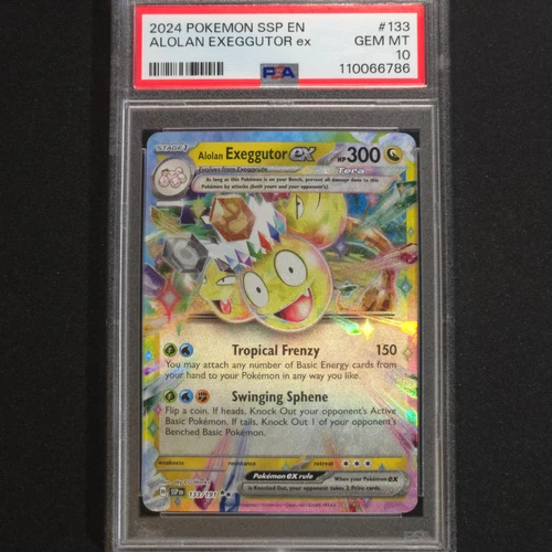 Alolan Exeggutor ex 133/191 Sv08: Surging Sparks Holo PSA 10 GEM MINT