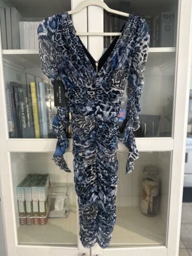 Marciano By GUESS Cristal Ruched Dress $220 NWT NEW SIZE 0 - Picture 2 of 11