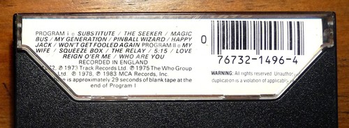 70s ROCK ~ BEST OF/GREATEST HITS Audio Cassette Tape Lot (6 Total) LOOK!! - Picture 8 of 8