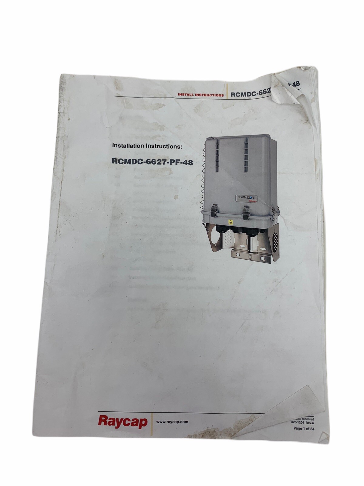 RAYCAP Installation Manual Instructions RCMDC-6627-PF-48 | eBay
