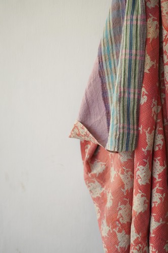 Coperte lenzuola trapunte Kantha vintage di altissima qualità - Foto 3 di 3