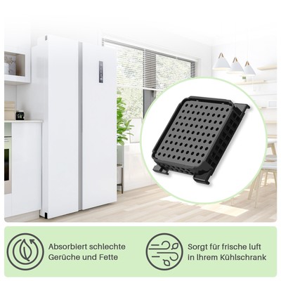 2 Filtri A Carbone Attivo Per Frigorifero Liebherr FreshAir - Compatibili Con 9096989 9882460 988246000 (46x41x10 Mm) - 2