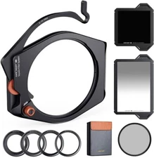 Square Filters Holder System Kit + 95mm CPL+ Square GND8 + ND1000+ 4 Filter Ring