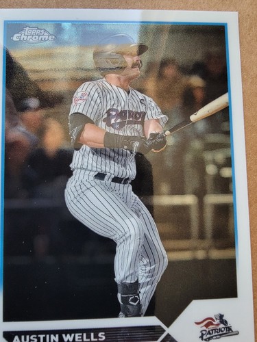 Austin Wells 2023 Topps Chrome Pro Debut Baseball Card PDC-10 - Picture 3 of 10