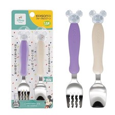 EDISONmama Edison Mama Gabel L&ouml;ffel 14 cm (Alter 1,5+) / Disney Mickey Kristall JP