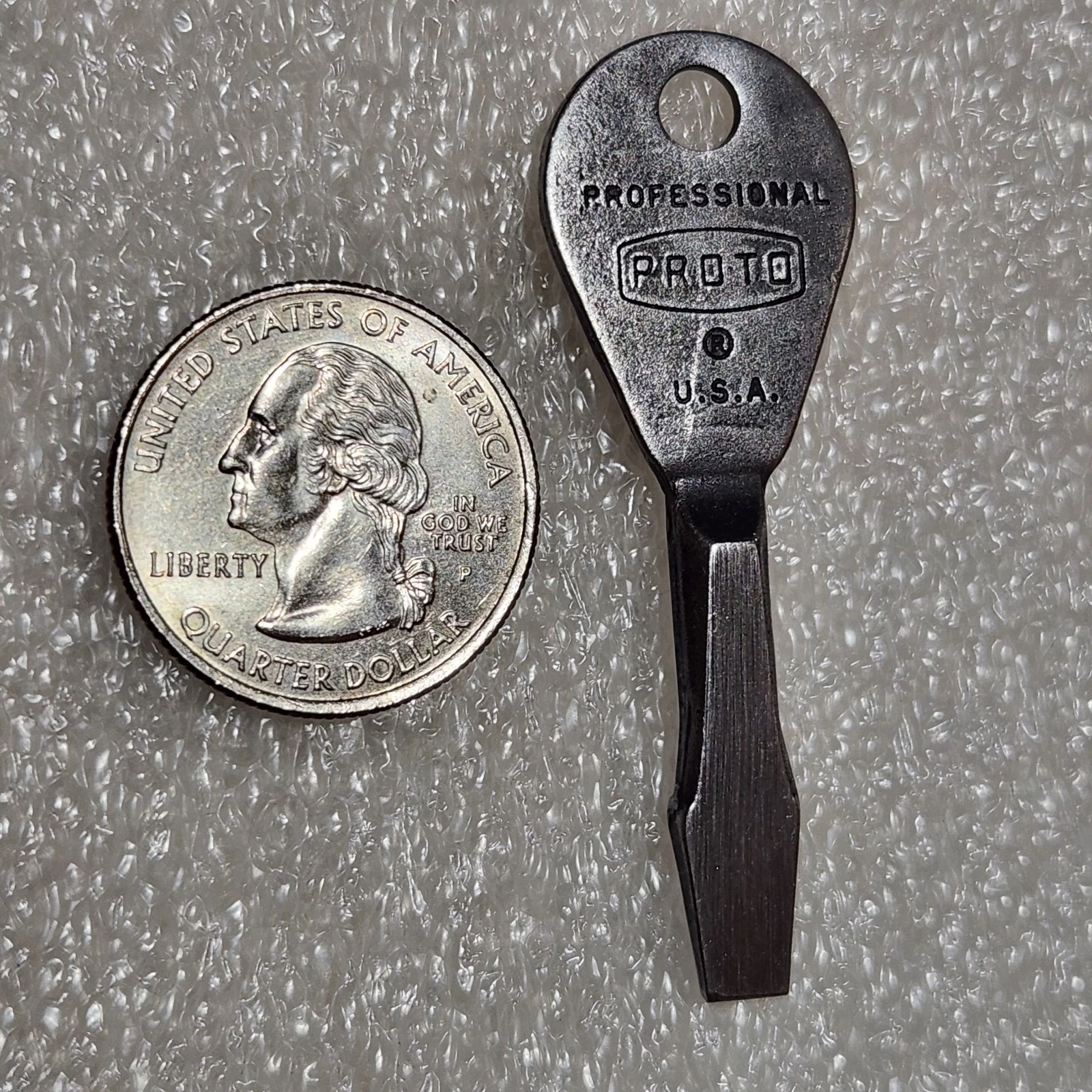 Vintage Professional PROTO U.S.A. Key Fob Screwdriver. Ingersoll Rand Logo.