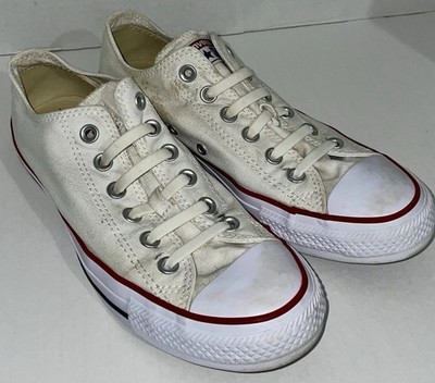 Mens 6/Womens 8 Converse Chuck Taylor All Star White - With Elastic Laces