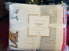 NEW Pottery Barn Kids GRINCH Twin Quilt christmas holiday GRINCH AND MAX