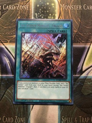 * SKY STRIKER MOBILIZE - ENGAGE! * ALTERNATE ART SECRET RARE BLMR-EN091 YUGIOH!
