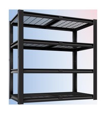 PrimeZone 40" W Heavy Duty Garage Shelving 2200 LBS 4 Tier Storage Shelves Ad...