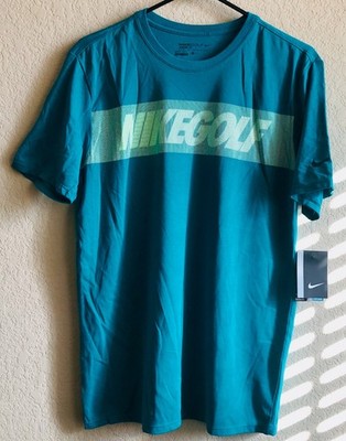 Nike Men's Dri-Fit NIKEGOLF T-Shirt 802923-351 Teal Masters Edition Size Medium