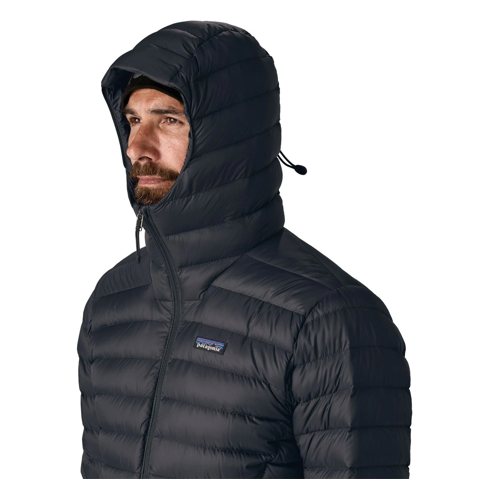 Patagonia Down Sweater Hoody - Men's,Black,sizeL image 5