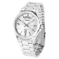 Casio Classic MTP-1381D-7AVDF Day-Date Analog WeißEs Zifferblatt Stahl Herren...