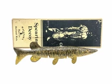 Macatawa Bait Co. Early Tiger Musky Spearing Decoy w/Box