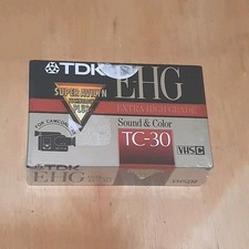 TDK EHG TC-30 VHS-C Camcorder Video Cassette Tape Super Avilyn Extra High Grade