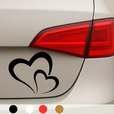 2x Herz Liebe Love Aufkleber 11x9cm Wetterfest Auto Motorrad Laptop Sticker Deko