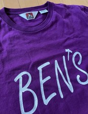 Rare Ben Davis Purple L T-Shirt Cotton Made in Japan
