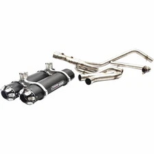 Trinity Racing Stage 4 Dual Exhaust System - Black Muffler - TR4112DBK