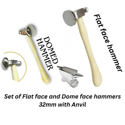 NS Crafts  Profi Meißelhammer Set 32 mm - flache & gewölbte Flächen mit Amboss