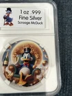 Scrooge McDuck - Toast to Staying Rich - 1 oz Proof like Colorized Silver Round