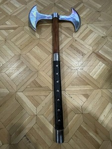 Custom High-quality forged Viking double-headed labrys-style axe,Solid Heavy 33”