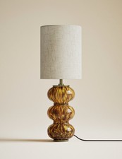 Table Lamp Tortoise Shell Glass Twist Base