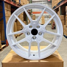 18 Type R Le Style White Wheels Rims Fits Honda Civic Cr-z Prelude