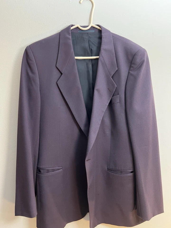 Abrigo deportivo morado para hombre Traje Chaqueta Cerruti 1881 Hecho en Italia Talla 42R Foto 2 de 4