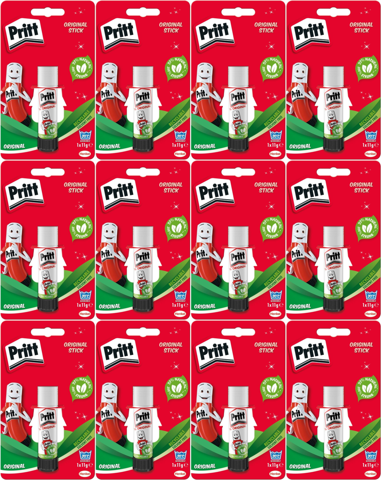 4 X Pritt Stick Glue Stick 11g Washable Non-Toxic for Office-School Home - Image 16